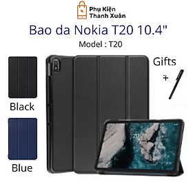Bao da dành cho Nokia T20 2021 10.4 inch - Gập dựng được - Tặng kèm bút