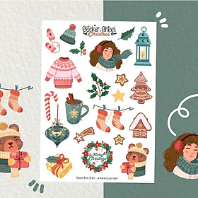 Sticker sheet Christmas - chuyên dán, trang trí sổ nhật kí, sổ tay | Bullet journal sticker