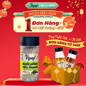 Muối Hồng Tiêu Chanh Tự Nhiên Vipep Hũ Nhựa Tròn 70g