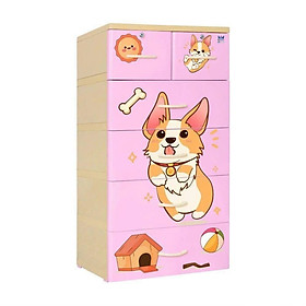 Mua Tủ Nhựa Trẻ Em KID 5 Tầng Qui Phúc – Ngăn Kéo Rộng  Bánh Xe Di Chuyển  Chất Liệu Nhựa PP ABS chính phẩm An Toàn