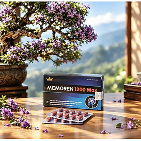 Viên uống Memoren 1200 Max Kingphar, hộp 30v, tăng tuần hoàn não, giảm đau đầu, cổ vai, gáy