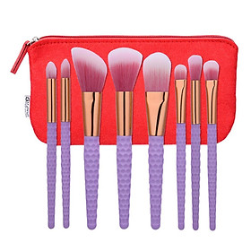 8 Pieces Kabuki Makeup Brush Set Face Eye Nose Powder Cream Brush + Red Bag