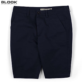 Quần short kaki nam BLOOK chất vải kaki phom lửng ngang gối 30081 - Xanh Navy - 34