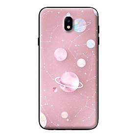 Ốp in cho Samsung Galaxy J7 Plus  Họa Tiết Nền Hồng - Hàng chính hãng