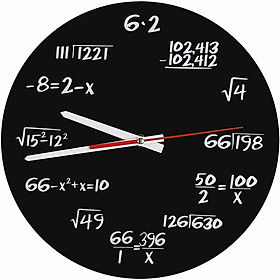 Đồng hồ treo tường Thiết kế hiện đại Đồng hồ treo tường acrylic được trang trí bởi một phương trình toán học đơn giản