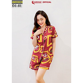 Đồ Bộ Pijama Nữ CARDINA Chất Lụa Mango Áo Cộc Tay Quần Đùi 2MF03