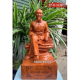 Mua Tượng bác hồ bằng gỗ hương đá cao 30×14×14cm