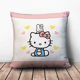 Gối Ôm Vuông Kitty Và Thỏ GVCT629 (36 x 36 cm)