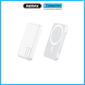 Sạc dự phòng không dây từ tính Remax RPP-65 10000mAh - Hàng chính hãng - Trắng