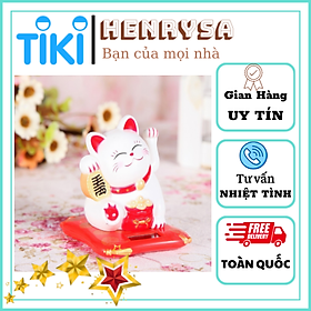 Tượng mèo tài lộc vẫy tay tự động - Mèo thần tài may mắn- Henrysa