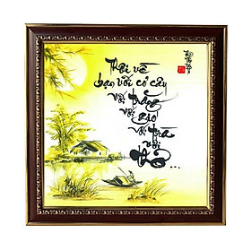 Tranh thư pháp ý nghĩa, tranh chữ quê nhà treo tường