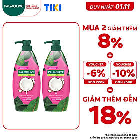 Bộ 2 Dầu gội xả 2in1 Palmolive thiên nhiên 600ml