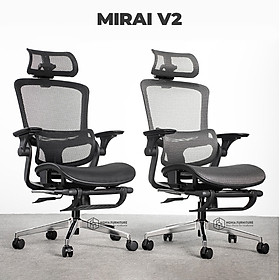 Mua Ghế công thái học Nghiafurniture Mirai - Tối ưu về giá  tối đa tính năng  ngả lưng 140 độ  có gác chân  piston class4
