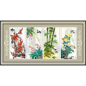 Mua Tranh thêu chữ thập Tứ quý DLH-222975