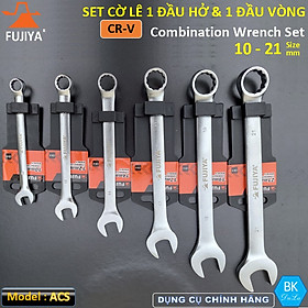 Cờ lê  kết hợp 1 đầu hở- 1 đầu vòng 19mm Fujiya Công nghệ Nhật Bản ACS-19 Thép CR-V