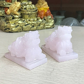 Mua Cặp Tỳ Hưu phong thủy đá Onyx hồng tự nhiên 8cm