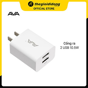 Mua Adapter sạc 2 cổng USB 10W Dual AVA U215A Trắng - Hàng Chính Hãng