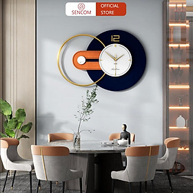 Mua Đồng hồ treo tường phòng khách độc đáo SENCOM  đồng hồ trang trí decor phong cách Bắc Âu - YH201-62