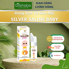 SILVER SALINE BABY – Dung dịch xịt mũi nano bạc cho bé (Chai 70ml)