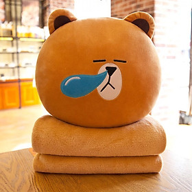 Mua Bộ chăn gối văn phòng gấu brown thỏ cony cao cấp 2in1  bộ chăn gối du lịch tiện ích