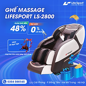 Ghế massage toàn thân Cao Cấp con lăn di chuyển Lifesport LS-2800 Plus