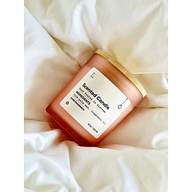 Nến thủy tinh cam nhạt 230g