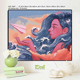 Mua Tranh treo tường tự tô màu số hóa DALI Tranh Nàng thơ N087