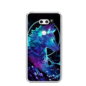 Ốp lưng dẻo cho điện thoại LG V30 - 0485 Wolf - Hàng Chính Hãng