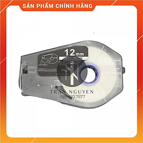 Nhãn in Canon PT-1112w - Đen nền trắng - 12mm x 30m - Hàng nhập khẩu