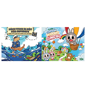 Combo 2 cuốn tô màu capybara và Labubu - Hành trình khám phá xuyên đại dương của capy và cuộc sống muôn màu cùng Bu - Việt Thư