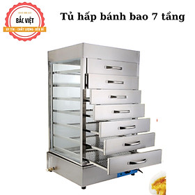 Mua Tủ hấp nóng trưng bày bánh bao loại 7 tầng có ngăn kéo từng ngăn - Bảo hành 12 tháng