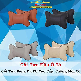 Gối Tựa Cổ Ô Tô - Gối Tựa Đầu Ô Tô Da Pu Cao Cấp, Chống Đau Mỏi Cổ Khi Đi Xe Hiệu Quả VER 1