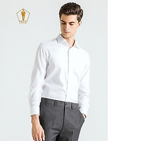 Aó sơ mi trắng nam tay dài slim fit dáng ôm hàn quốc.