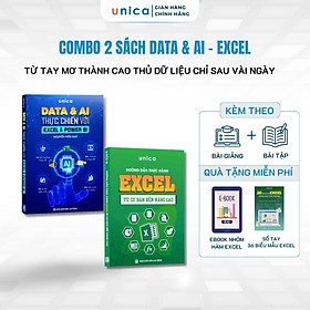 Combo 2 sách Excel và Data AI thực chiến với Excel & Power BI - Làm chủ Báo Cáo & Dashboard