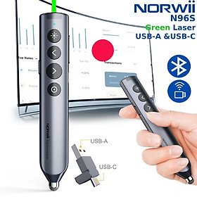 Mua Bút trình chiếu Bluetooth dùng cho màn hình tương tác  LED Norwii N10S Pro laser màu xanh. HÀNG CHÍNH HÃNG CÓ BẢO HÀNH !!!