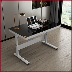 Mua Bàn Làm Việc Mặt Kính Cường Lực Cao Cấp. Khung Thép Cacbon Chịu Lực Sơn Tĩnh Điện. KT 120 x 60 x 88 cm