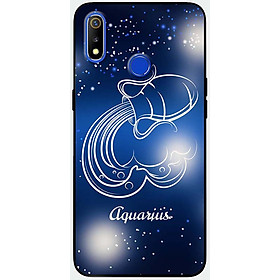 Ốp lưng dành cho Realme 3 mẫu Cung hoàng đạo Aquarius (xanh)