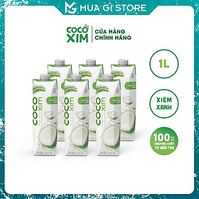 COMBO 6 Hộp Nước dừa Cocoxim vị Xiêm Xanh dung tích 1000ml Hộp