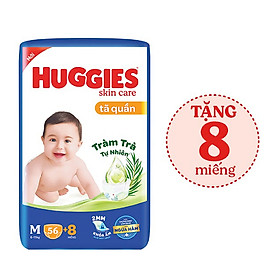 Tã bỉm quần HUGGIES SKINCARE gói BIG JUMBO size M 56+8 miếng