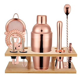 11Pcs Rose Gold Cocktail  Bartending Martini Making Accessories