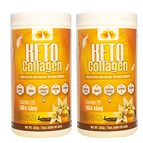 Combo 2 hộp Keto Collagen [Chính Hãng] Bữa ăn Keto hỗ trợ GIẢM CÂN SIÊU TIỆN LỢI cho người thực hành Keto và người muốn giảm cân