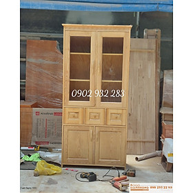 Mua Tủ chén gỗ sồi 90 x 1m90 MAU220 - Đồ Gỗ Mạnh Hùng