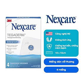 Miếng dán vết thương trong suốt Tegaderm Nexcare 3M 10x12cm hộp 4 miếng