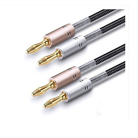 Mua Dây cáp âm thanh đầu giắc dạng bắp chuối  vỏ bọc nylon bện cao cấp dài 1m UGREEN AV152 50536 - Hàng Chính Hãng