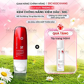 [Mới] Kem Chống Nắng Kiềm Dầu SẮC NGỌC KHANG 50g - bảo vệ toàn diện, kiểm soát bóng dầu hiệu quả