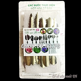 Bộ 10 dụng cụ làm rau câu 3D – Bộ số 15 - Tặng kèm kim nhụy – Mã số 1580
