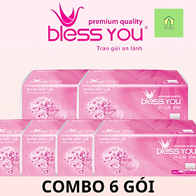 Combo 6 gói giấy lụa rút Sài Gòn Bless you 250 tờ