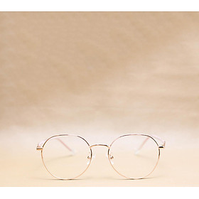 Gọng Kính Cận Hợp Kim Cao Cấp, Dáng Tròn Ngố Thanh Mảnh Thời Trang Unisex - G1733