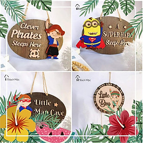Bảng gỗ trang trí phòng cho Bé Trai (bảng gỗ trang trí + quà tặng giá trị