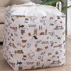 Mua Túi vải đựng chăn màn quần áo cỡ lớn 100L họa tiết giao ngẫu nhiên
